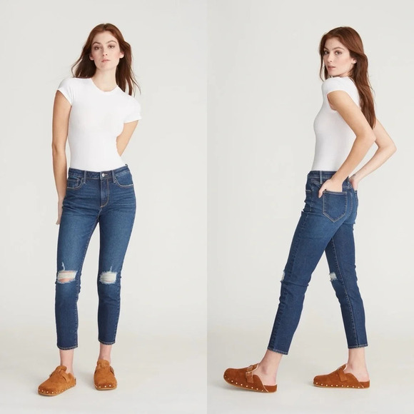 DRIFTWOOD Denim - DRIFTWOOD Gizelle Girlfriend Skinny Jeans Destructed Distressed Size 30